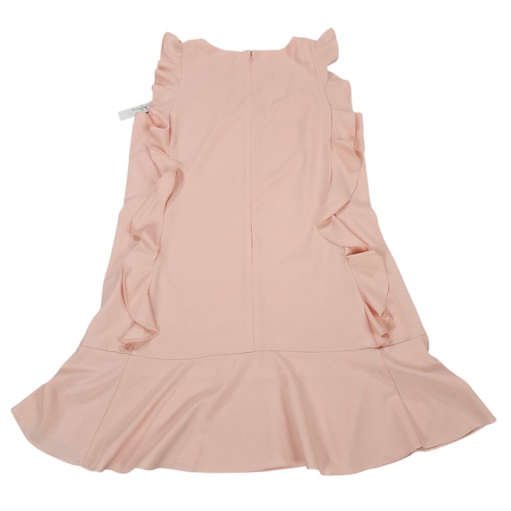 NWT Nicole Miller Studion Dress Size 14 Blush Peach Ruffled Sleeveless Lined - Picture 5 of 14